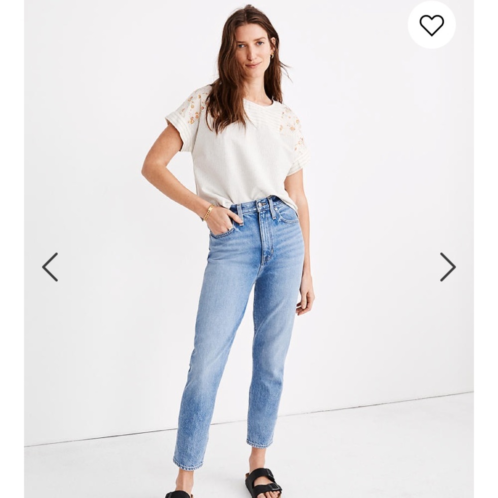 New Madewell Light Melva Wash High Waist Mom Jean